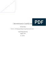 Clinical Field Experience A Leadership Assessment 08-03-2022 1c 1