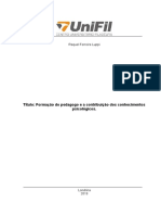 Trabalho Gestão e Ação Pedagogica Psicologia Do Desenvolvimento e Da Aprendizagem