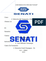 1° Entregable - Selección Del Transporte y Embalaje