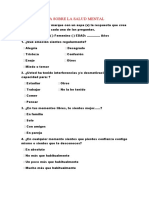 Encuesta Sobre La Salud Mental