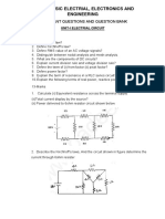 Be3251 Basic Electrial, Electronics and Engineering: Important Questions and Question Bank