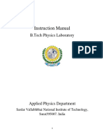 Instruction Manual: B.Tech Physics Laboratory