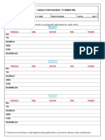 5ºano Língua Portuguesa 20 de Setembro 3º B