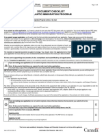 Document Checklist Atlantic Immigration Program