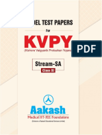 Kvpy Sa - 6 Model Test Papers