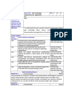 Syllabus - Nano Technology Fundamentals and Applications - CO PO Mapping (53438)