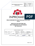 PTS - Servicio de Retiro de Recubrimiento Interior de Molino - PLT3