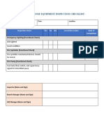 Emergency Response Equipment Inspection Checklist - Quarterly