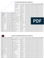 Midterm Exam Schedule-Summer 2022 Weekdays and Weekend