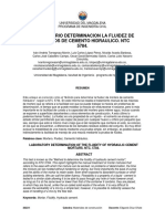 Laboratorio Determinacion La Fluidez de Morteros de Cemento Hidraulico. NTC 5784.