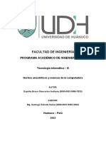 Hechos Anecdóticos y Avances de La Computadora