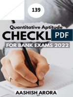 Quant Checklist 139 PDF 2022 by Aashish Arora