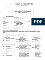 Girl Scouts of The Philippines: National Headquarters Manila CGSMS Form No. 1