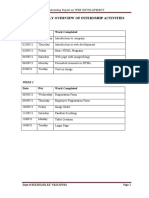 Weekly Overview of Internship Activities: 07/09/21 Tuesday