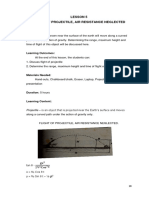 Lesson 5 Flight of Projectile, Air Resistance Neglected: Overview