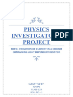 Physics Investigatory Project