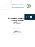 The Influence of Jose Rizals Literary Works in 21st Century