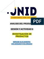 Investigación de Productos Analisis Del Producto Unid