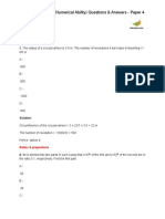 TCS NQT Aptitude (Numerical Ability) Questions & Answers - Paper 4