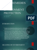 Civil Remedies FOR Environment Protection: By-Garvit Arora Sec-C Bba LLB