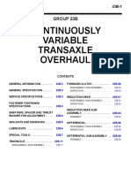 Continuously Variable Transaxle Overhaul: Group 23B