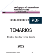 Temarios Concurso Docente 2022