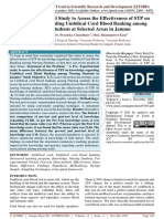 A Pre Experimental Study To Assess The Effectiveness of STP On Knowledge Regarding Umbilical Cord Blood Banking Among Nursing Students at Selected Areas in Jammu