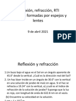 1reflexión, Refracción, RTI, Imágenes Formadas Por Espejos y Lentes