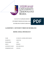 Syaidatul Annisha Sarum - LAB 3 - MOVEMENT THROUGH MEMBRANES