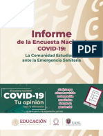 Informe de La Encuesta Nacional Covid-19: La Comunidad Estudiantil Ante La Emergencia Sanitaria".