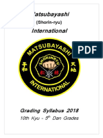 Matsubayashi International: Grading Syllabus 2018