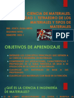 1) Ciencia de Materiales y El Tetraedro de Los Materiales