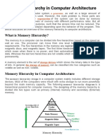 Memory Hierarchy and Cache Memory