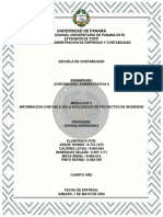 Modulo 2 - Información Contable en La Evaluación de Proyectos de Inversión - Contabilidad Administrativa II