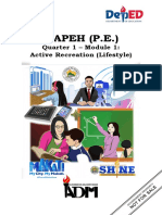 MAPEH (P.E.) : Quarter 1 - Module 1: Active Recreation (Lifestyle)