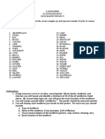 Landforms Scavenger Hunt Geography Project