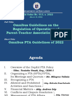 Regional PTA Orientation - DO 13s. 2022