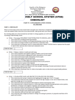 Child Friendly School System (CFSS) Checklist: Saliluk L. Macantal Elementary School