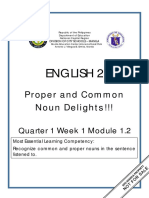 ENGLISH 2 - Q1 - W1 - Mod1.2 - Common and Proper Nouns