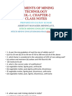 Elements of Mining Technology Vol-1, Chapter-2 Class Notes: Prepared By:Gaurav Kumar