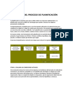 Etapas Del Proceso de Planificación