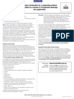 888 Statutory Declaration by A Supporting Witness in Relation To A Partner or Prospective Marriage