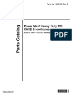 Toro Model 38801 PowerMax 928 OHXE Snowblower Parts Manual