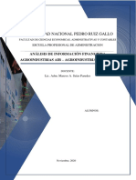 Análisis de Estados Financieros - Agroindustrias AIB - Agroindustrial LAREDO