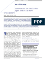 Managerial Dissonance and The Implications For Nurse Managers and Health Care Organizations