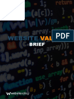 WebSite Valley Website Brief