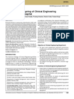 Planning and Designing of Clinical Engineering Department in A Hospital