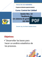 Sesión Nro. 13 Auditoría de La Norma Iso 9001