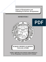 Semester-I: Scheme of Examination and