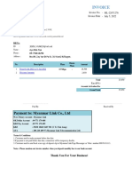 Invoice: Payment To: Myanmar Link Co., LTD